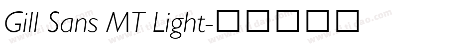 Gill Sans MT Light字体转换